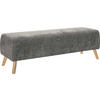 BETTBANK Webstoff Eiche Dunkelgrau  - Eichefarben/Dunkelgrau, Design, Holz/Textil (145/45/48cm) - Esposa