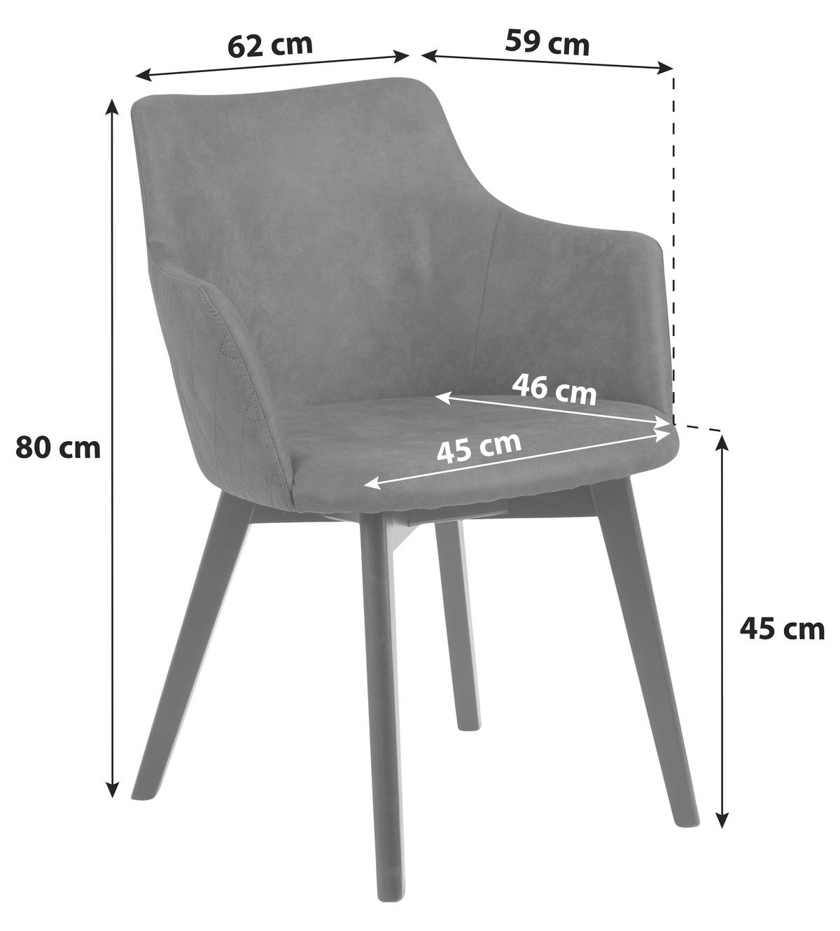 KŘESLO, textil, antracitová, černá - černá/antracitová, Konvenční, dřevo/textil (62/80/59cm) - Livetastic
