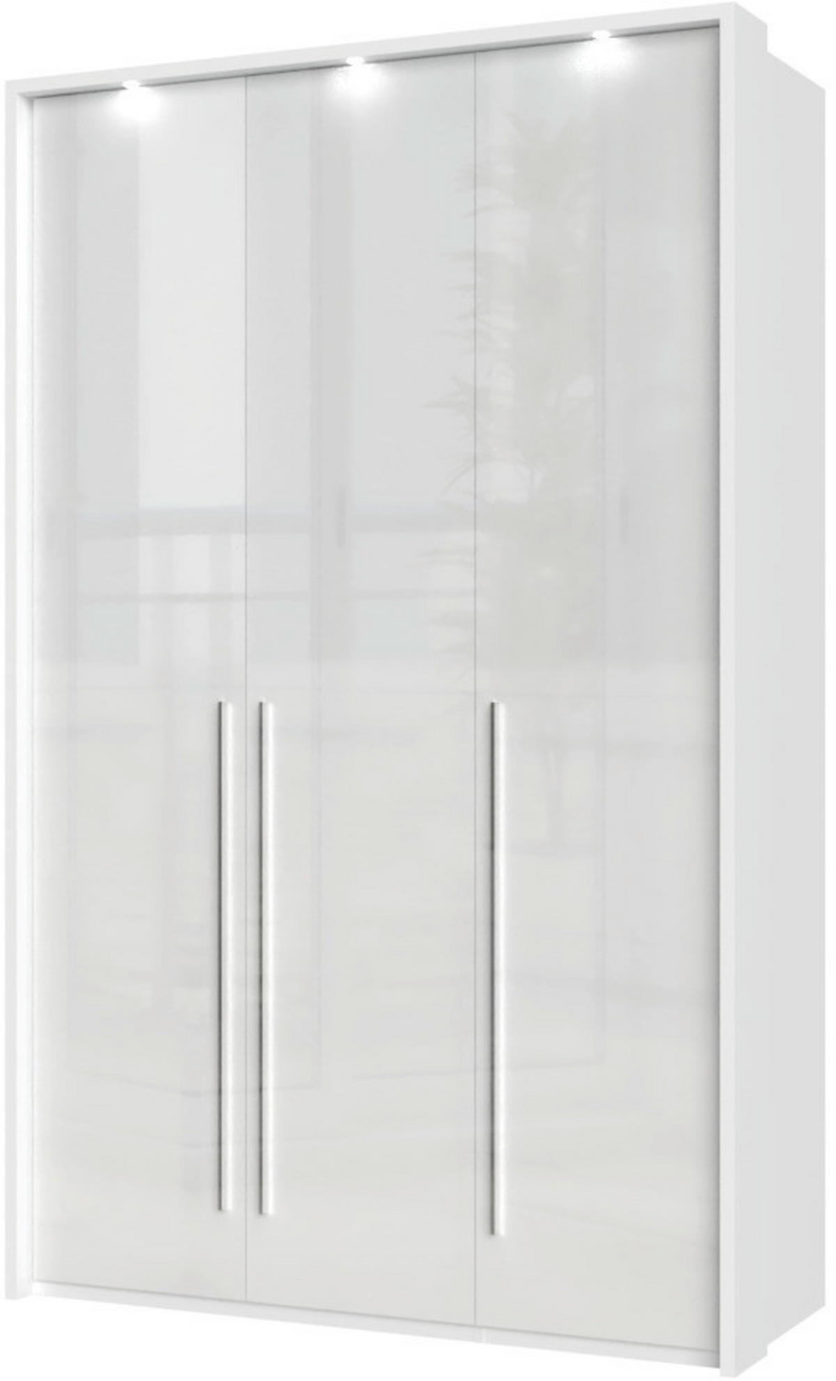 ORMAR SA KLASIČNIM VRATIMA bela visoki sjaj, bela  142/226/60 cm  - bela visoki sjaj/bela, Dizajnerski, pločasti materijal/plastika (142/226/60cm)