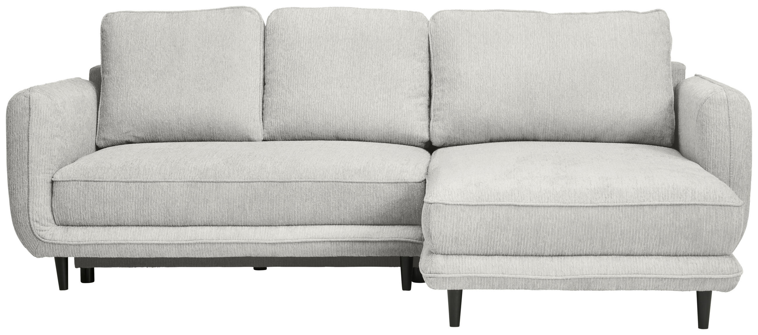 ECKSOFA in Struktur Naturfarben  - Schwarz/Naturfarben, KONVENTIONELL, Holz/Textil (247/170cm) - Carryhome