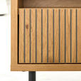 NACHTSCHRANK 50/50/40 cm  - Eichefarben/Schwarz, Design, Holzwerkstoff/Metall (50/50/40cm) - Carryhome