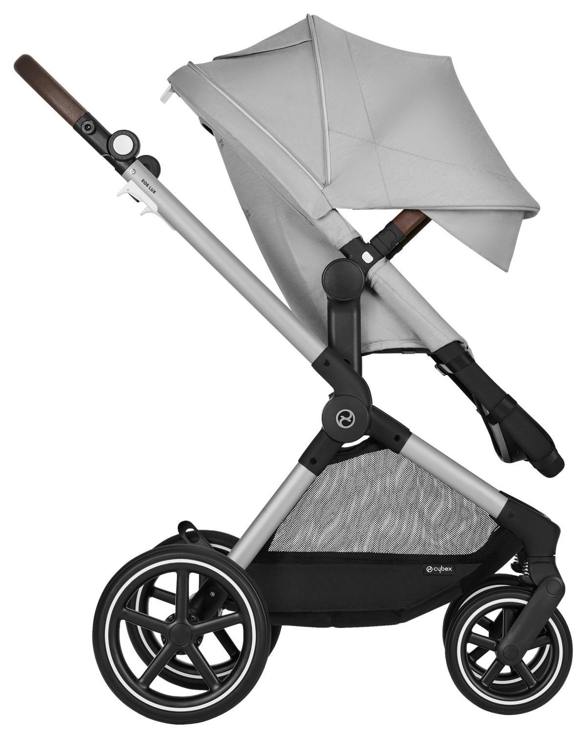 SET DJEČJIH KOLICA  EOS Lux inkl.  Aton B2  - siva/srebrne boje, Basics, tekstil/metal (92/53/50,8cm) - Cybex