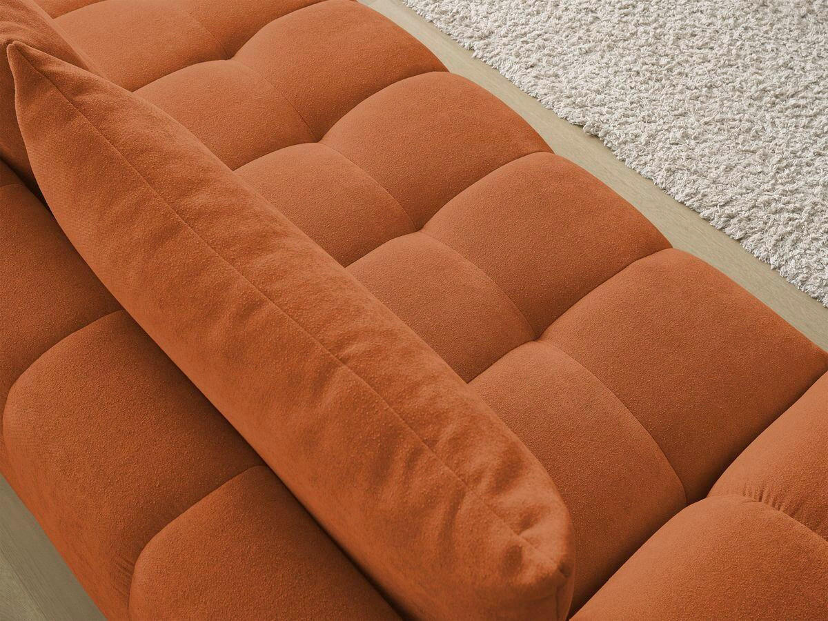 3-SITZER-SOFA EVEREST Struktur Orange  - Schwarz/Orange, MODERN, Kunststoff/Textil (278/90/115cm)