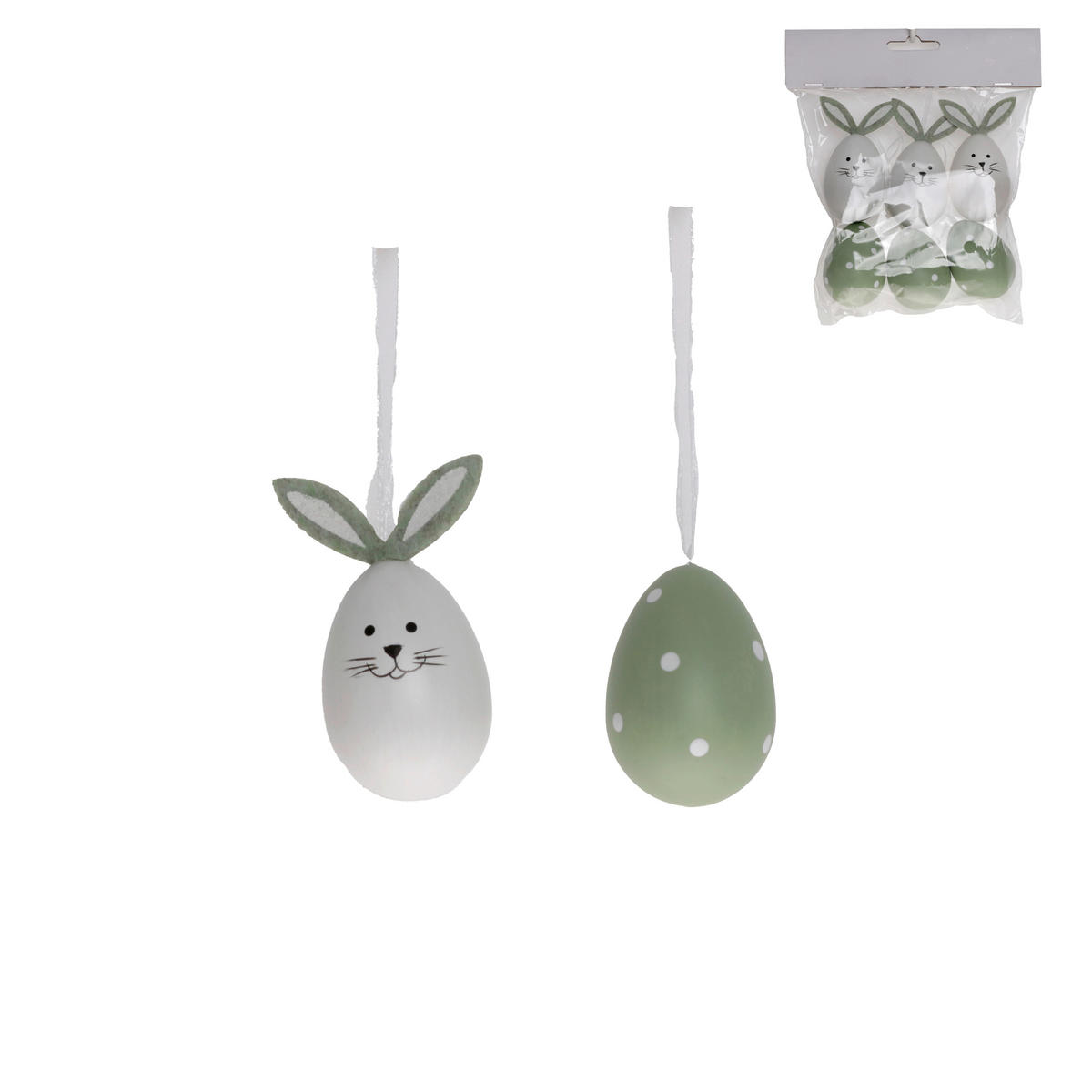 ANHÄNGER   - Salbeigrün/Weiß, LIFESTYLE, Kunststoff (4,5/8cm)