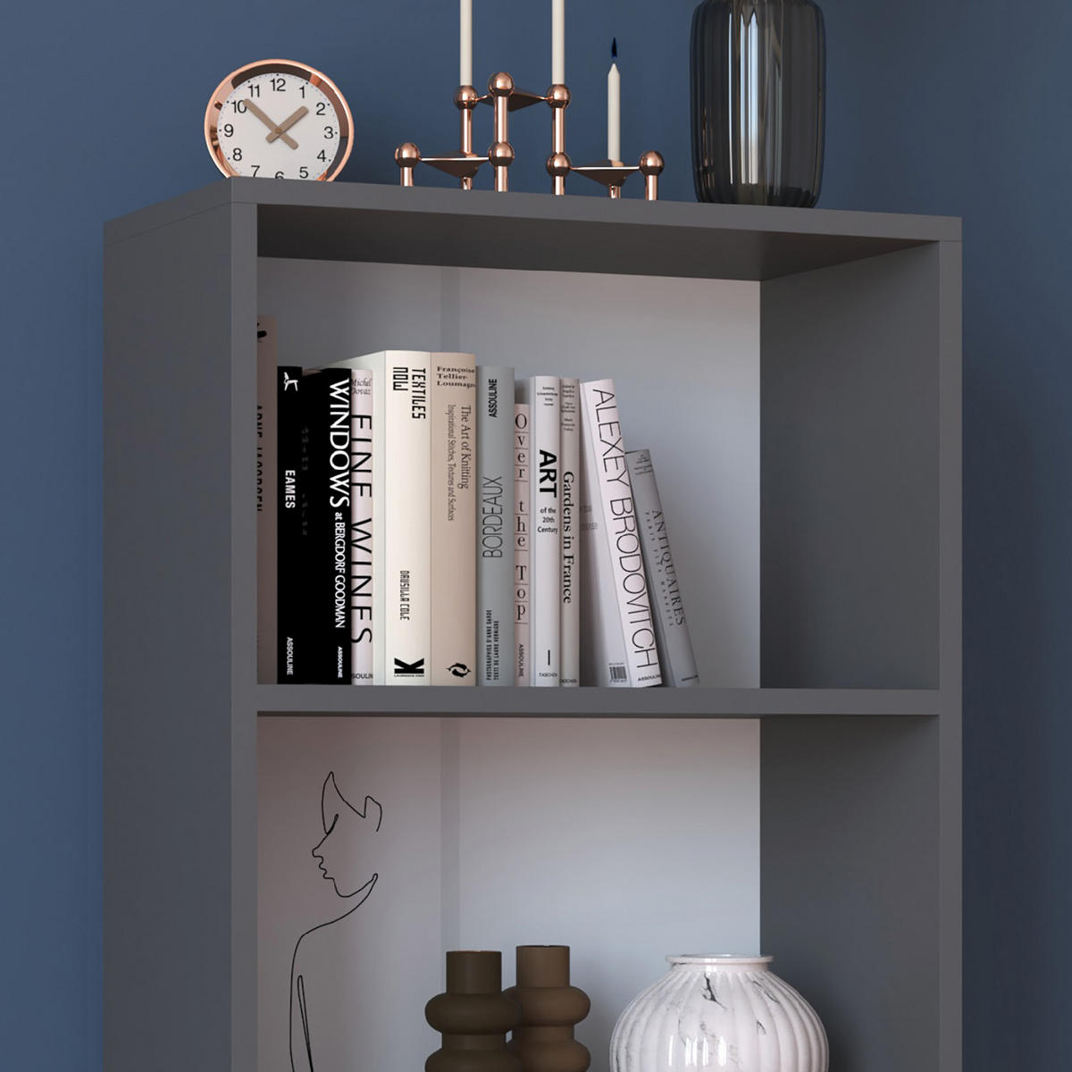 REGAL  56/114/30 cm Anthrazit  - Anthrazit, MODERN, Holzwerkstoff (56/114/30cm) - MID.YOU