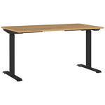 SCHREIBTISCH 140/80/72-118 cm  in Schwarz, Eichefarben, Braun  - Eichefarben/Schwarz, MODERN, Holzwerkstoff/Metall (140/80/72-118cm) - Novel