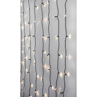 LICHTERVORHANG  - Transparent/Schwarz, Basics, Kunststoff (130/5/130cm) - Eglo