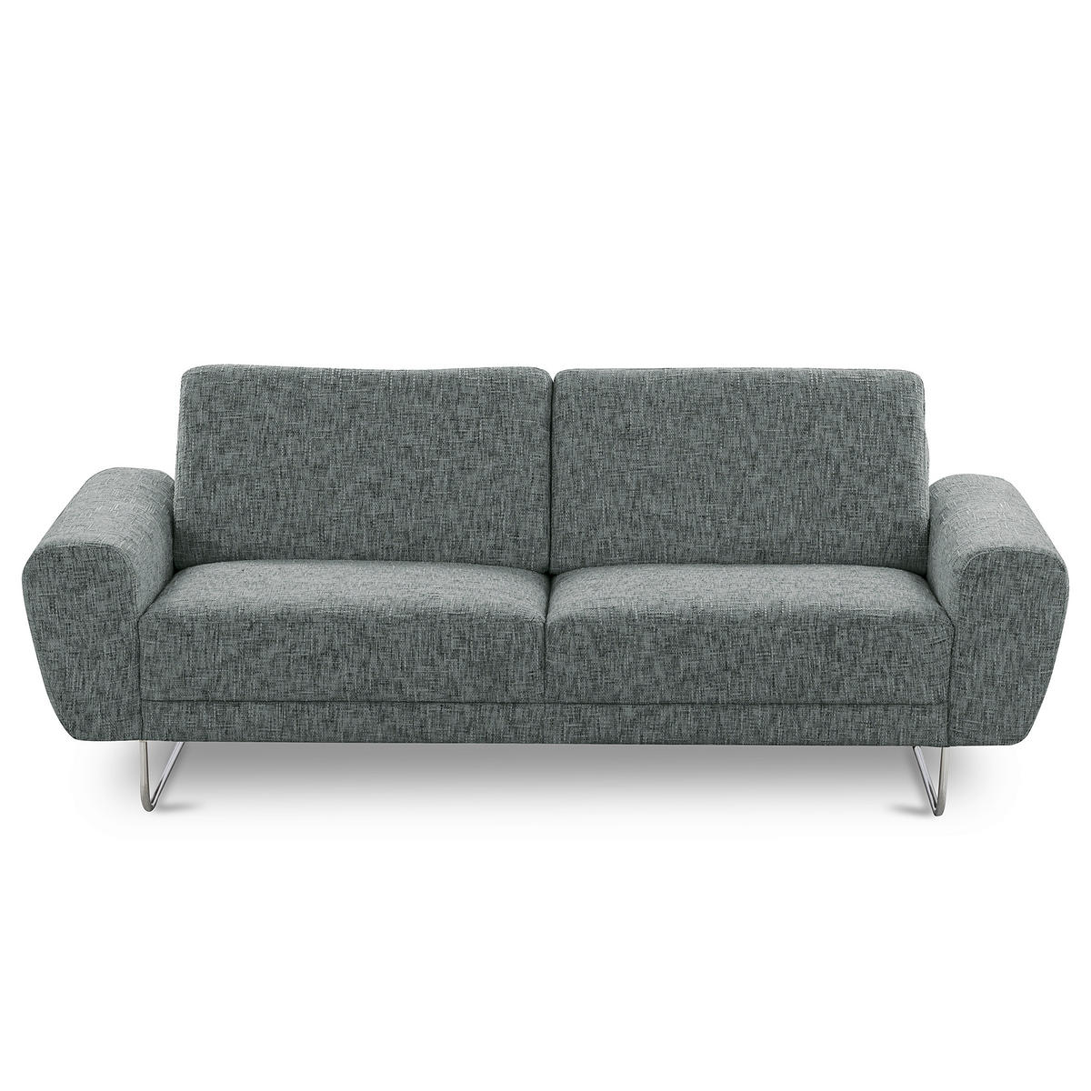 3-SITZER-SOFA SPRING in Webstoff Anthrazit Modern  - Chromfarben/Anthrazit, Design, Textil/Metall (187/85/92cm) - Livetastic