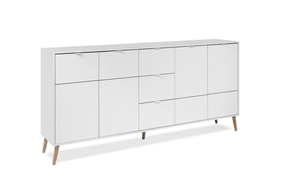SIDEBOARD Geneva  in 190/90/40 cm  - Eichefarben/Weiß, Design, Holzwerkstoff/Kunststoff (190/90/40cm) - MID.YOU