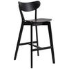 BARHOCKER Schwarz Eiche furniert  - Schwarz, Trend, Holz (45/105/49cm) - MID.YOU