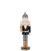 NUSSKNACKERFIGUR - Weiss/Schwarz, Basics, Naturmaterialien/Stein (12,5/12,5/41cm)