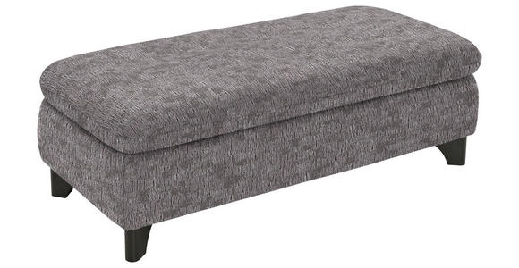 HOCKER in Textil Graubraun  - Graubraun/Schwarz, KONVENTIONELL, Textil/Metall (60/45/60cm) - Carryhome