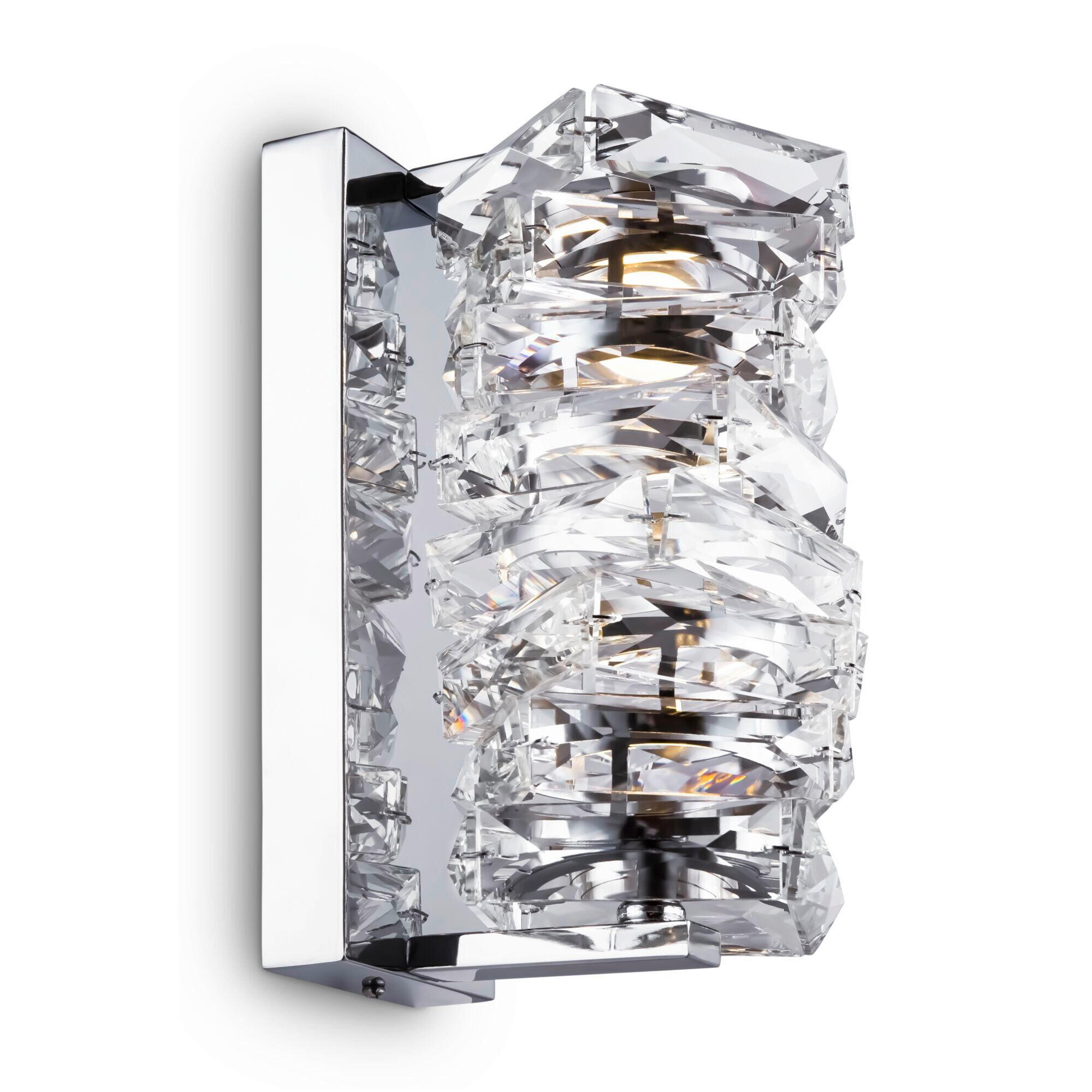 WANDLEUCHTE - Chromfarben, Trend, Glas/Metall (23,6/12/15cm) - MAYTONI