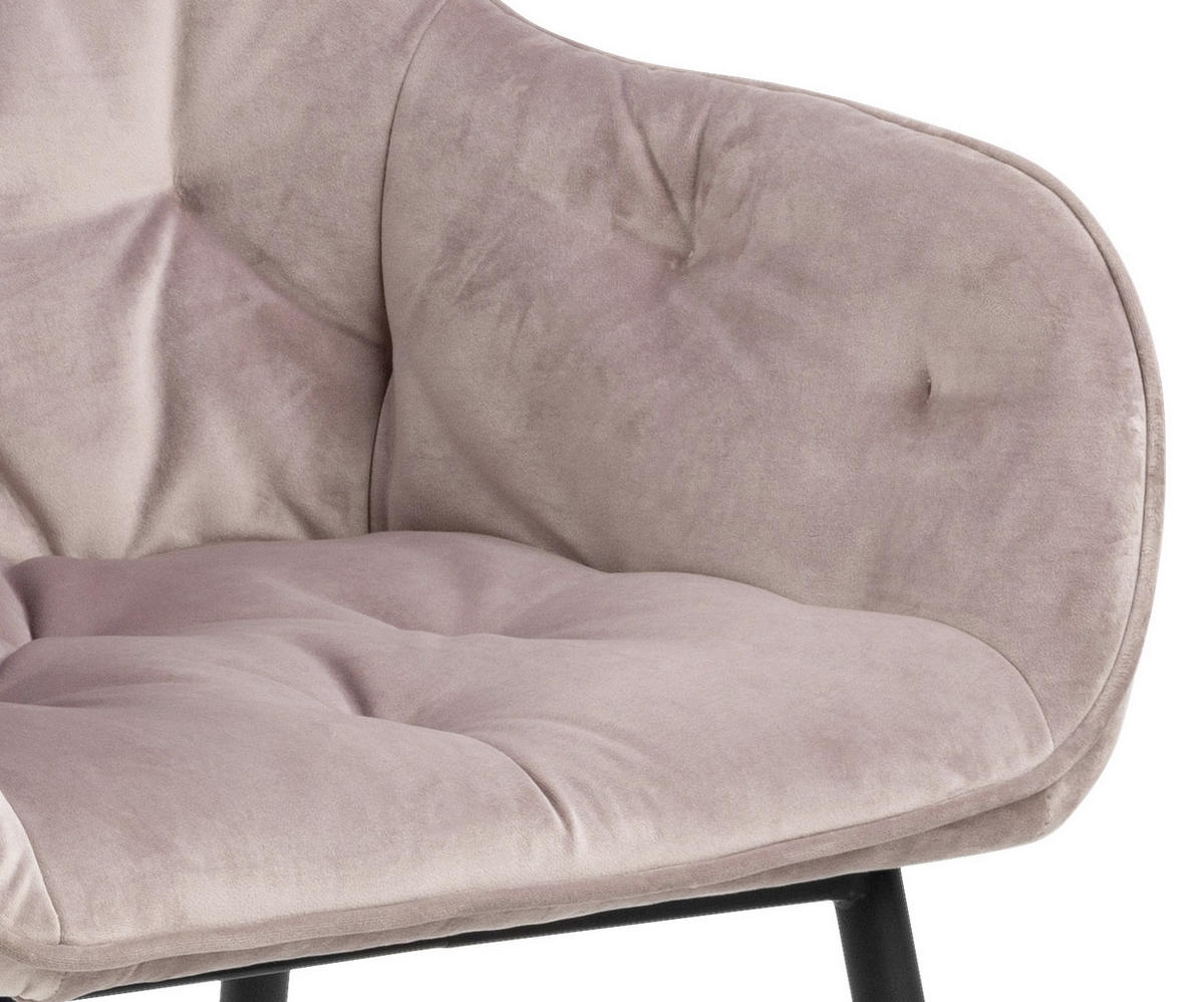 KAROSSZÉK rózsaszín, fekete  - fekete/rózsaszín, Trend, textil/fém (58/83/55cm) - Carryhome