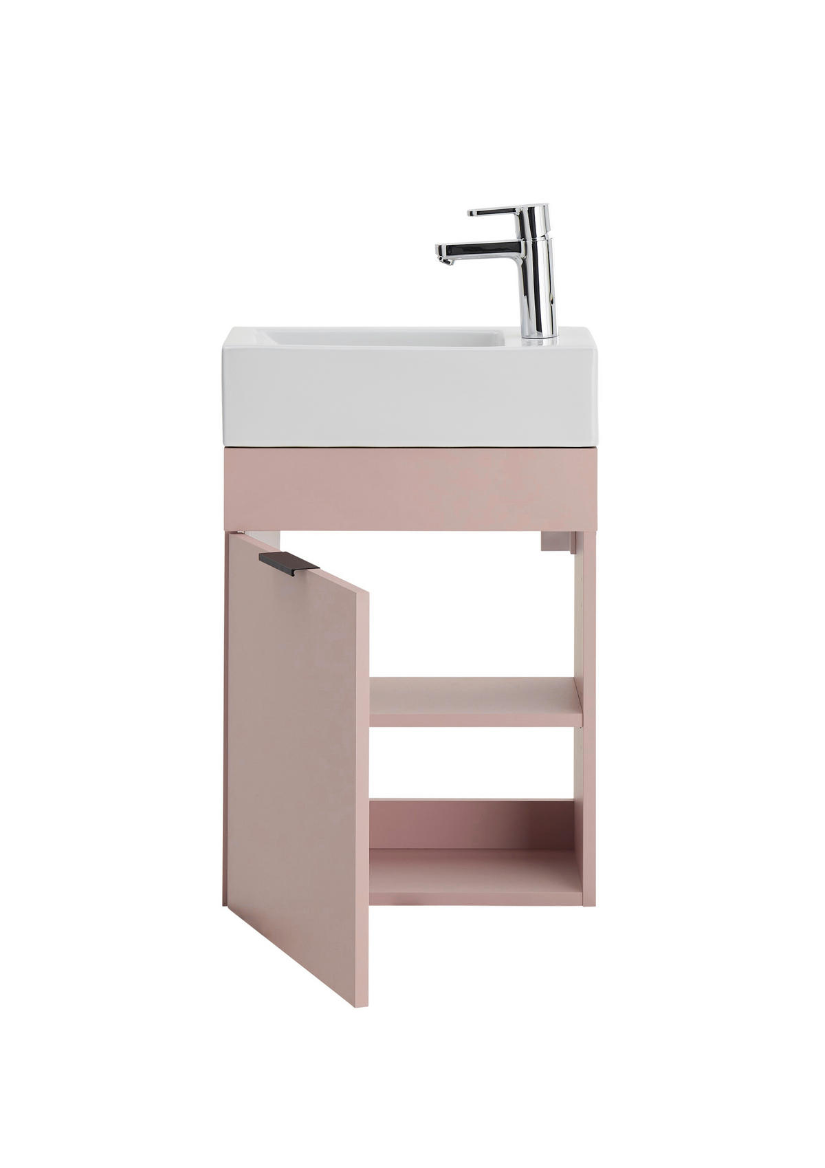 WASCHTISCHKOMBI  - Schwarz/Rosa, Trend, Holzwerkstoff/Metall (45/55/25cm) - MID.YOU