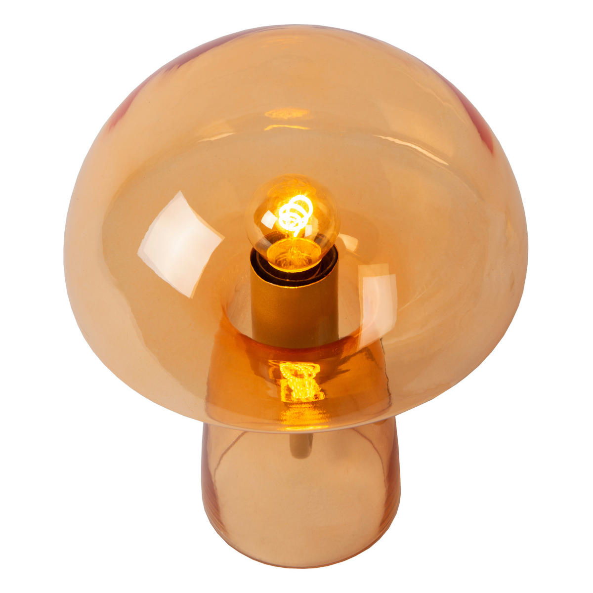 TISCHLEUCHTE Fungo 23/23/28 cm   - Orange, Trend, Glas (23/23/28cm) - Lucide