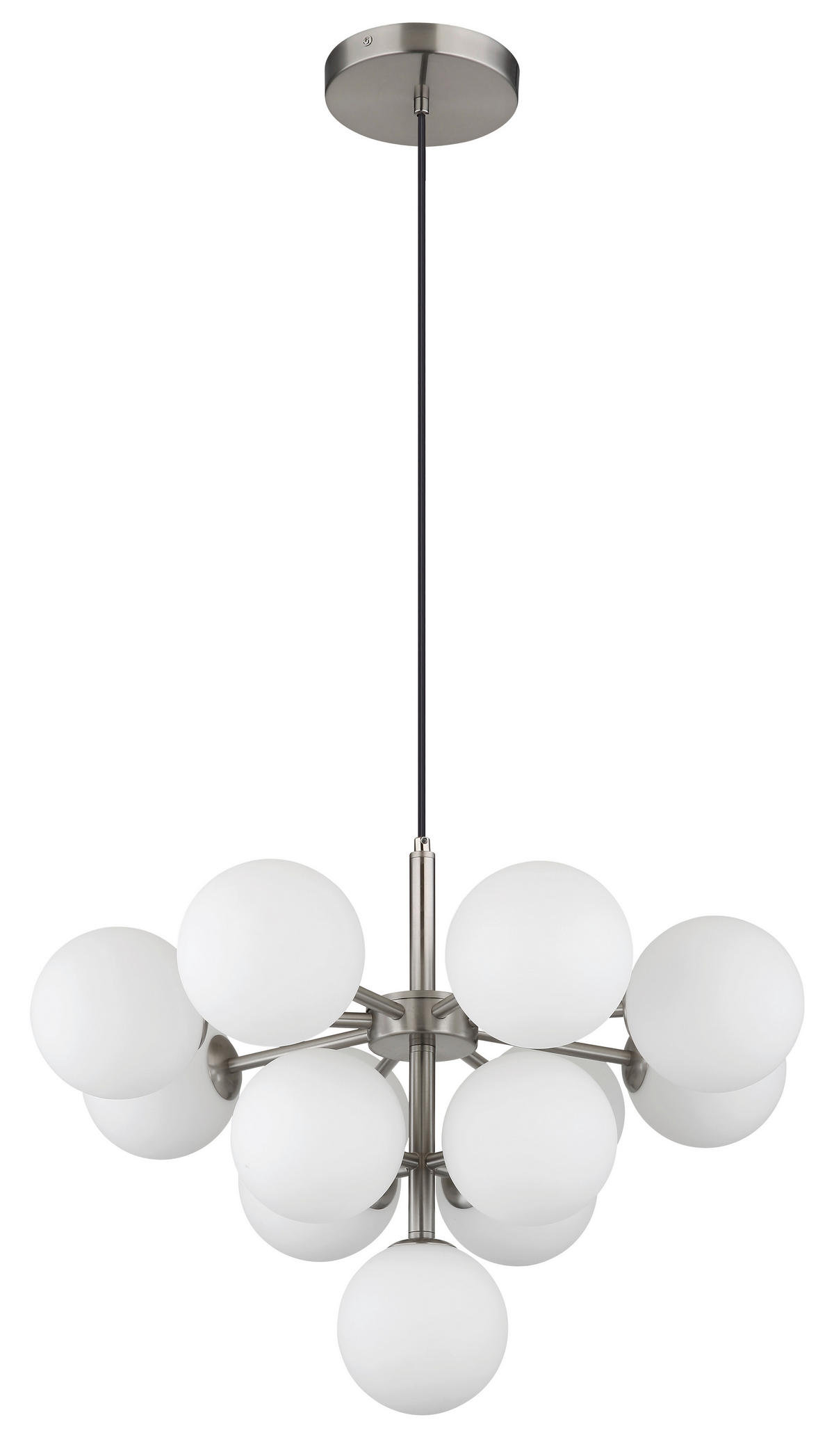 VISEČA SVETILKA        56/120 cm      G9 - barve niklja, Design, kovina/steklo (56/120cm) - Globo