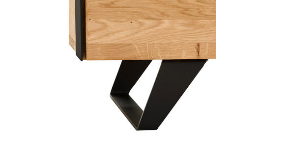 HIGHBOARD  in 121,1/140/42 cm  - Wildeiche/Schwarz, KONVENTIONELL, Holz/Holzwerkstoff (121,1/140/42cm) - Landscape