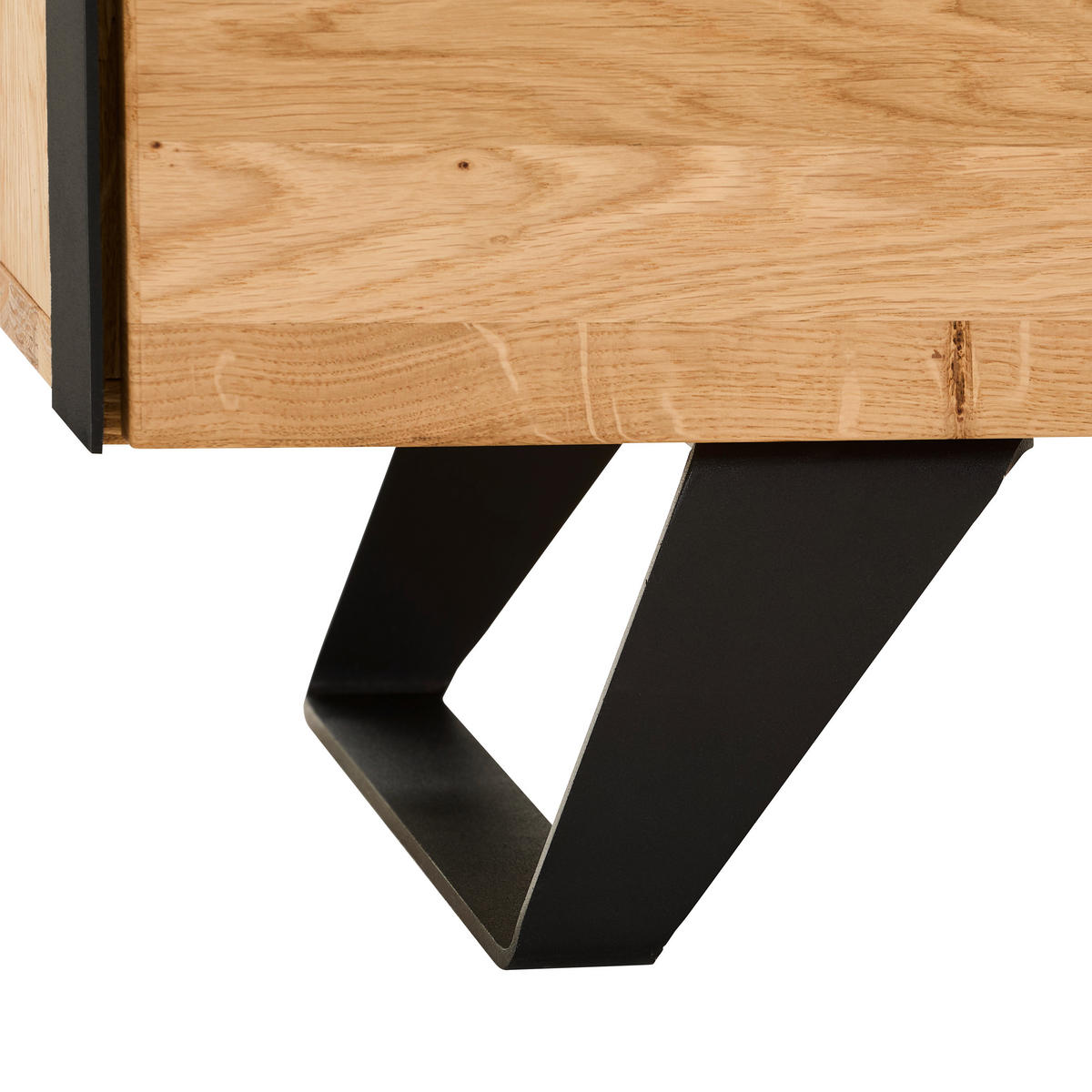 HIGHBOARD  in 121,1/140/42 cm  - Wildeiche/Schwarz, KONVENTIONELL, Holz/Holzwerkstoff (121,1/140/42cm) - Landscape
