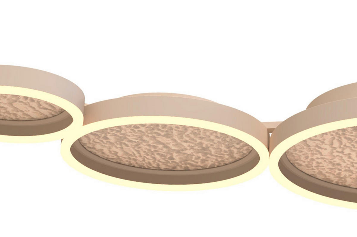 LED-DECKENLEUCHTE 125/55/8 cm   - Sandfarben, Design, Kunststoff/Metall (125/55/8cm)