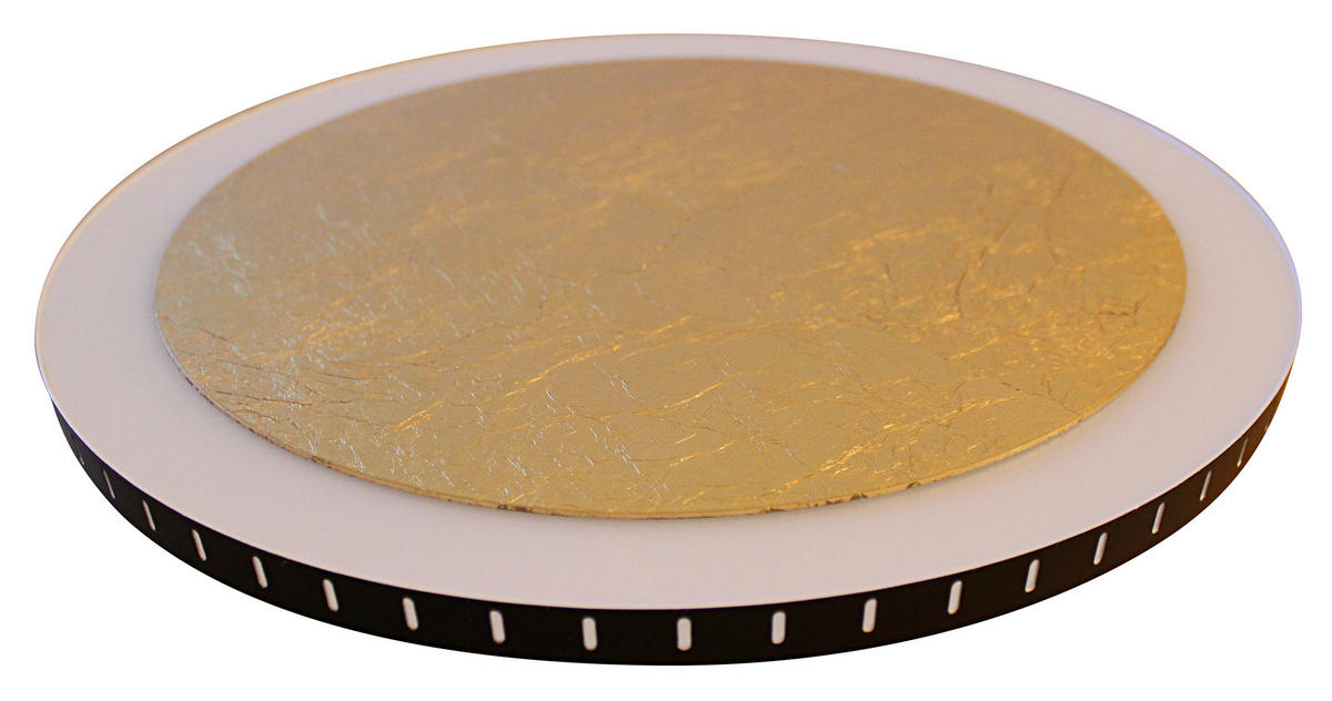 LED-DECKENLEUCHTE MOON 40/4,1 cm   - Goldfarben/Schwarz, Design, Metall (40/4,1cm)