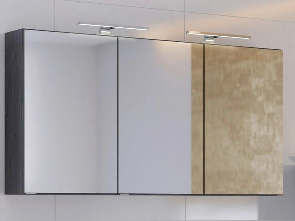 SPIEGELSCHRANK 120/66/20 cm  - Chromfarben/Grau, Design, Glas/Holzwerkstoff (120/66/20cm) - Held
