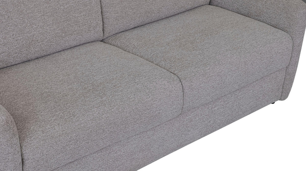 ZOFA S POSTELJNO FUNKCIJO,  siva tekstil  - črna/siva, Design, tekstil (184/91/99cm) - Xora