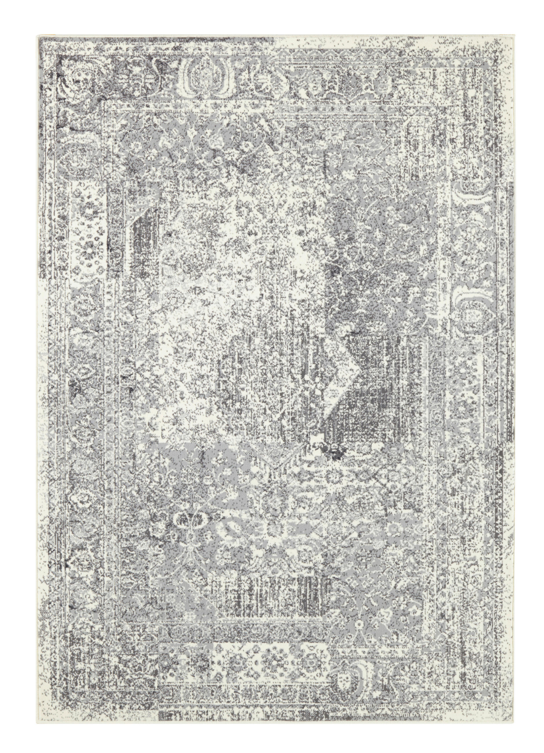VINTAGE-TEPPICH 80/150 cm Celebration Creme, Grau  - Creme/Grau, Basics, Kunststoff/Textil (80/150cm)