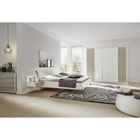 SCHLAFZIMMER Grau, Weiß  - Weiß/Grau, Design, Glas/Holzwerkstoff (180/200cm) - Musterring