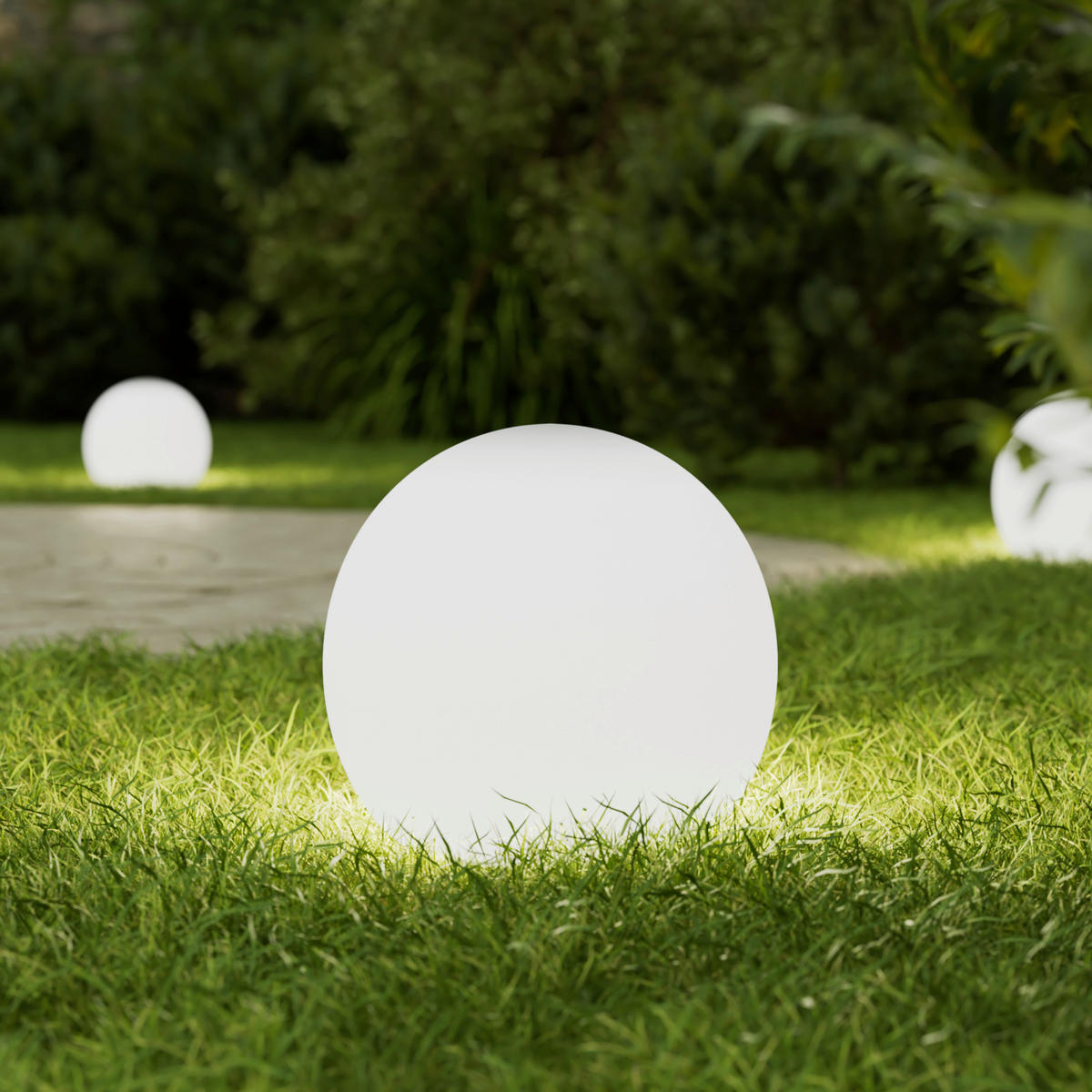 SOLARLEUCHTE  - Weiß, Basics, Kunststoff (20+25+30cm) - Ambia Garden