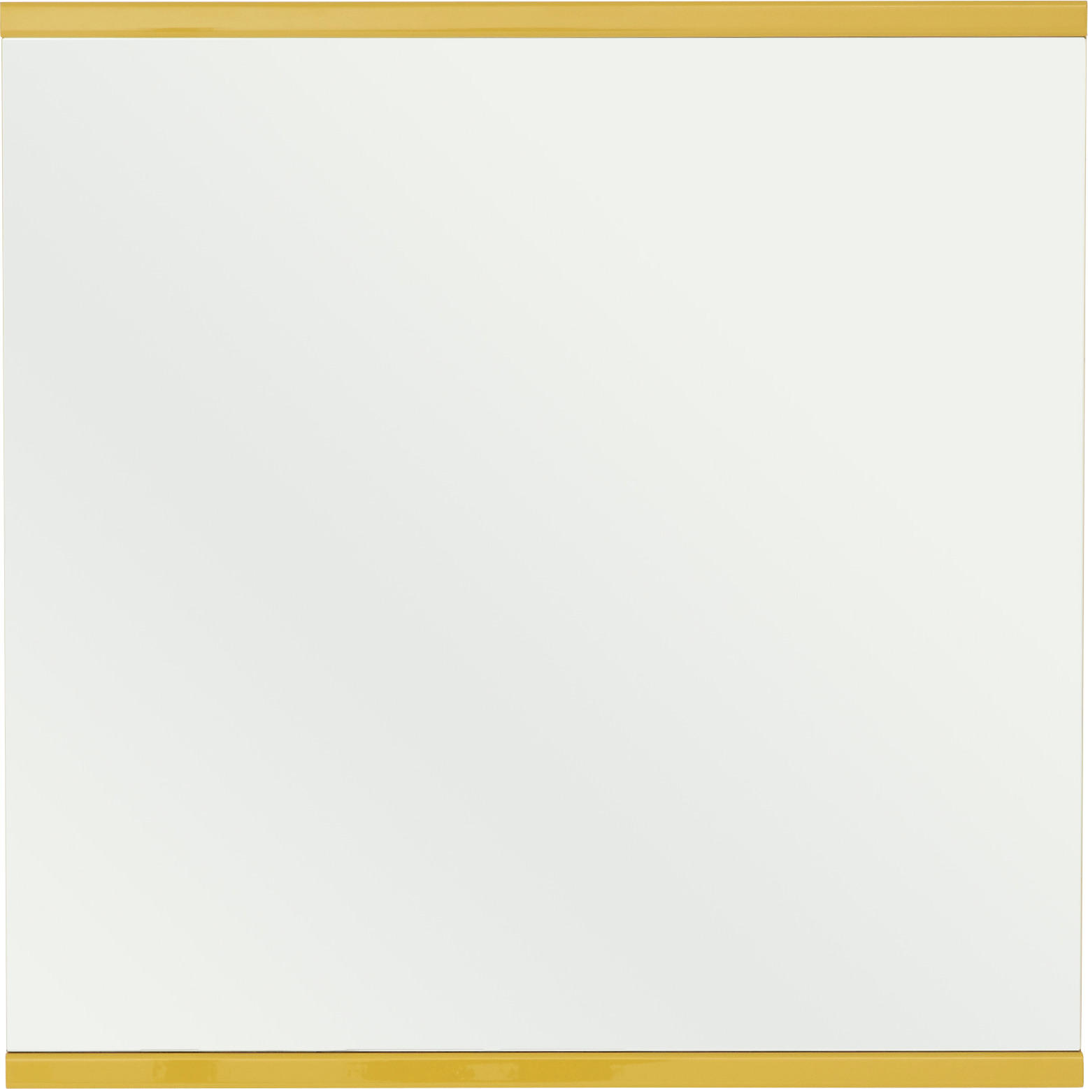 NÁSTĚNNÉ ZRCADLO, 75/75,6/4,6 cm,  - žlutá, Design, kompozitní dřevo/sklo (75/75,6/4,6cm) - Invivus