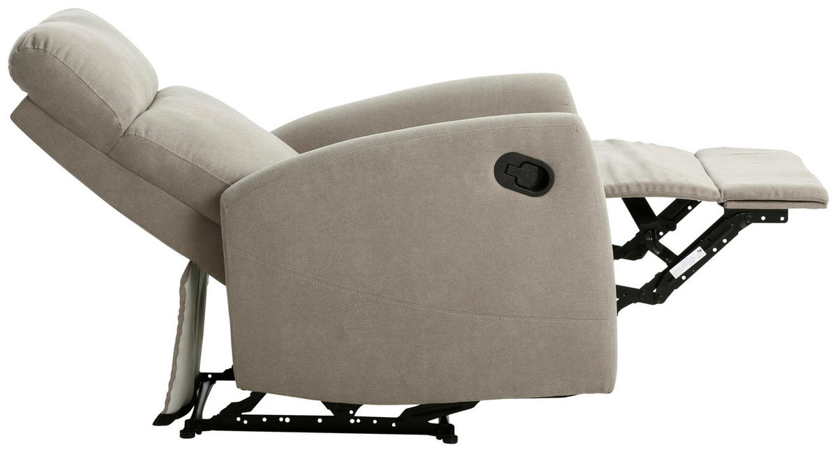 TV-FOTEL - fekete/szürke, Konventionell, műanyag/textil (66/98/66cm) - MID.YOU