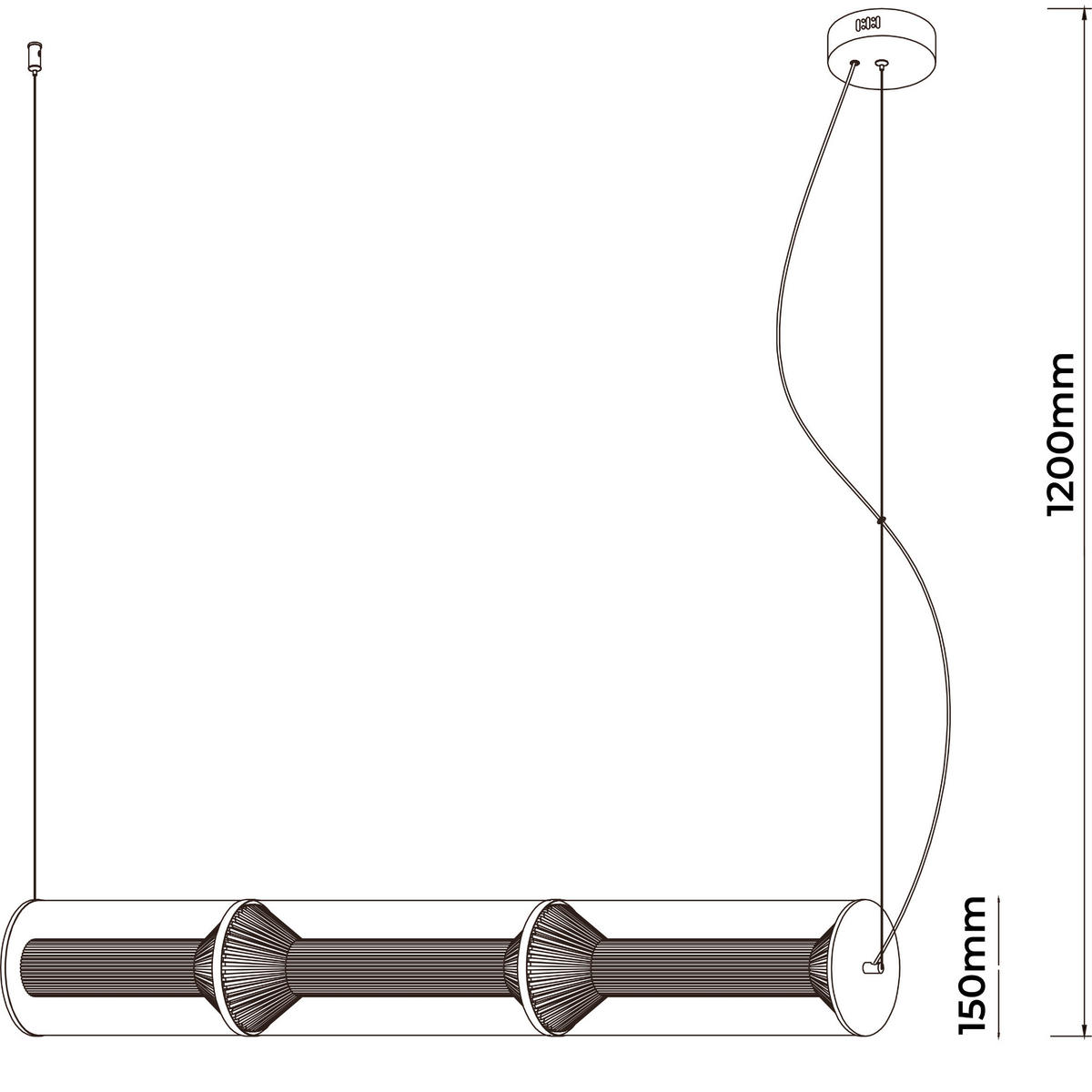 LED-PENDELLEUCHTE  - Schwarz, KONVENTIONELL, Metall (120/93.5/15cm)