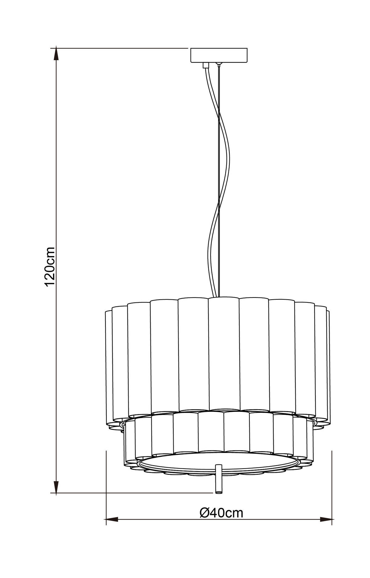 HÄNGELEUCHTE 40/120 cm  - Beige, Trend, Kunststoff/Textil (40/120cm) - Novel