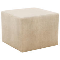 HOCKER in Textil Creme  - Creme/Schwarz, Design, Kunststoff/Textil (59/44/59cm) - MID.YOU