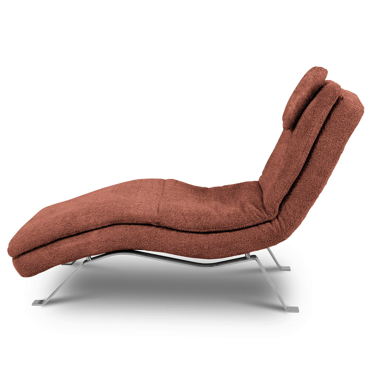 RELAXLIEGE Bouclé Beere  - Beere/Silberfarben, Design, Textil/Metall (65/95/171cm) - Celina Home
