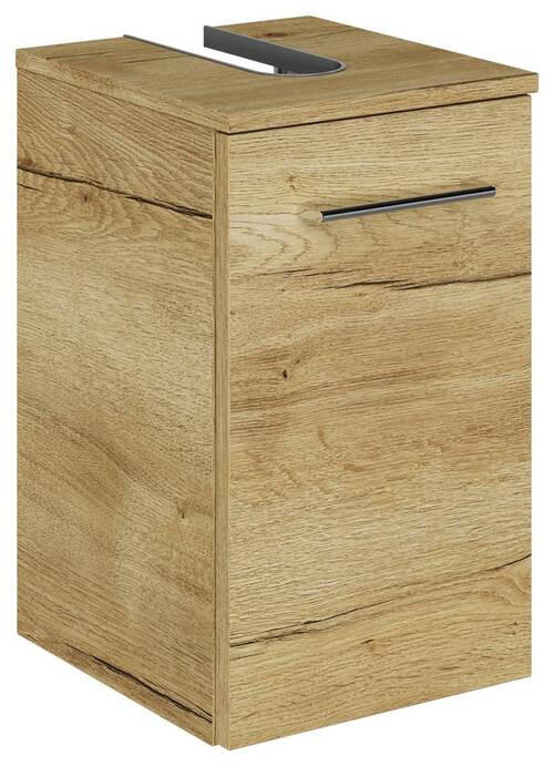 WASCHBECKENUNTERSCHRANK 30/49,8/33,3 cm  - Chromfarben/Wildeiche, KONVENTIONELL, Holzwerkstoff/Metall (30/49,8/33,3cm) - Sadena
