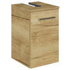WASCHBECKENUNTERSCHRANK 30/49,8/33,3 cm  - Chromfarben/Wildeiche, KONVENTIONELL, Holzwerkstoff/Metall (30/49,8/33,3cm) - Sadena