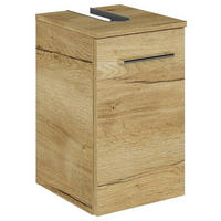 WASCHBECKENUNTERSCHRANK 30/49,8/33,3 cm  - Chromfarben/Wildeiche, KONVENTIONELL, Holzwerkstoff/Metall (30/49,8/33,3cm) - Sadena