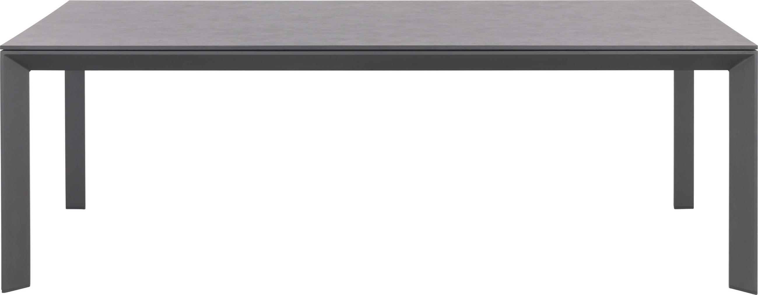 GARTENTISCH 220/100/75 cm Metall, Kunststoff  - Anthrazit/Grau, Design, Kunststoff/Metall (220/100/75cm) - Amatio