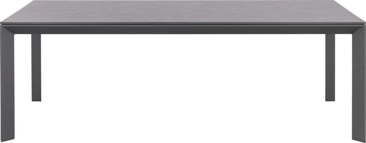 GARTENTISCH 220/100/75 cm Metall, Kunststoff rechteckig  - Anthrazit/Grau, Design, Kunststoff/Metall (220/100/75cm) - Amatio