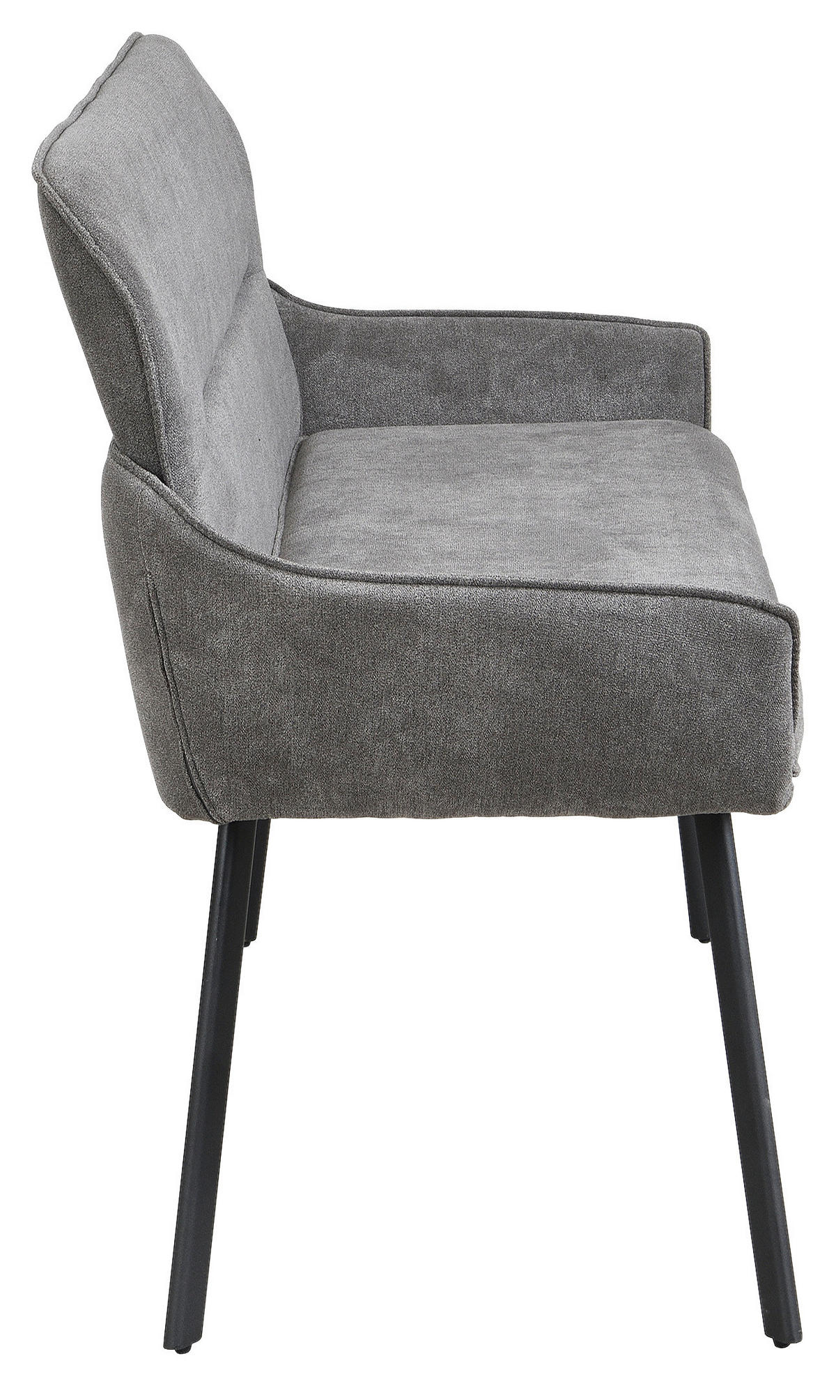 SITZBANK 160/90/62 cm Schwarz, Dunkelgrau  - Dunkelgrau/Schwarz, MODERN, Metall (160/90/62cm) - MID.YOU