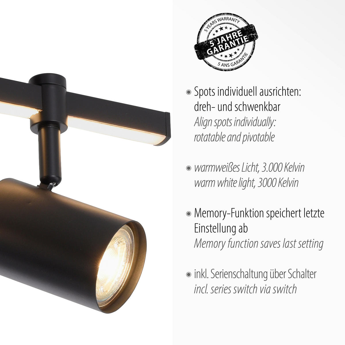 LED-STRAHLER 40/14/16 cm   - Design (40/14/16cm) - Paul Neuhaus
