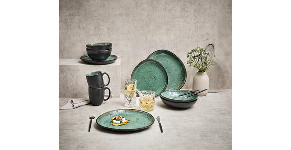KOMBISERVICE SØREN GREEN 10-teilig  - Grün, Trend, Keramik - Novel