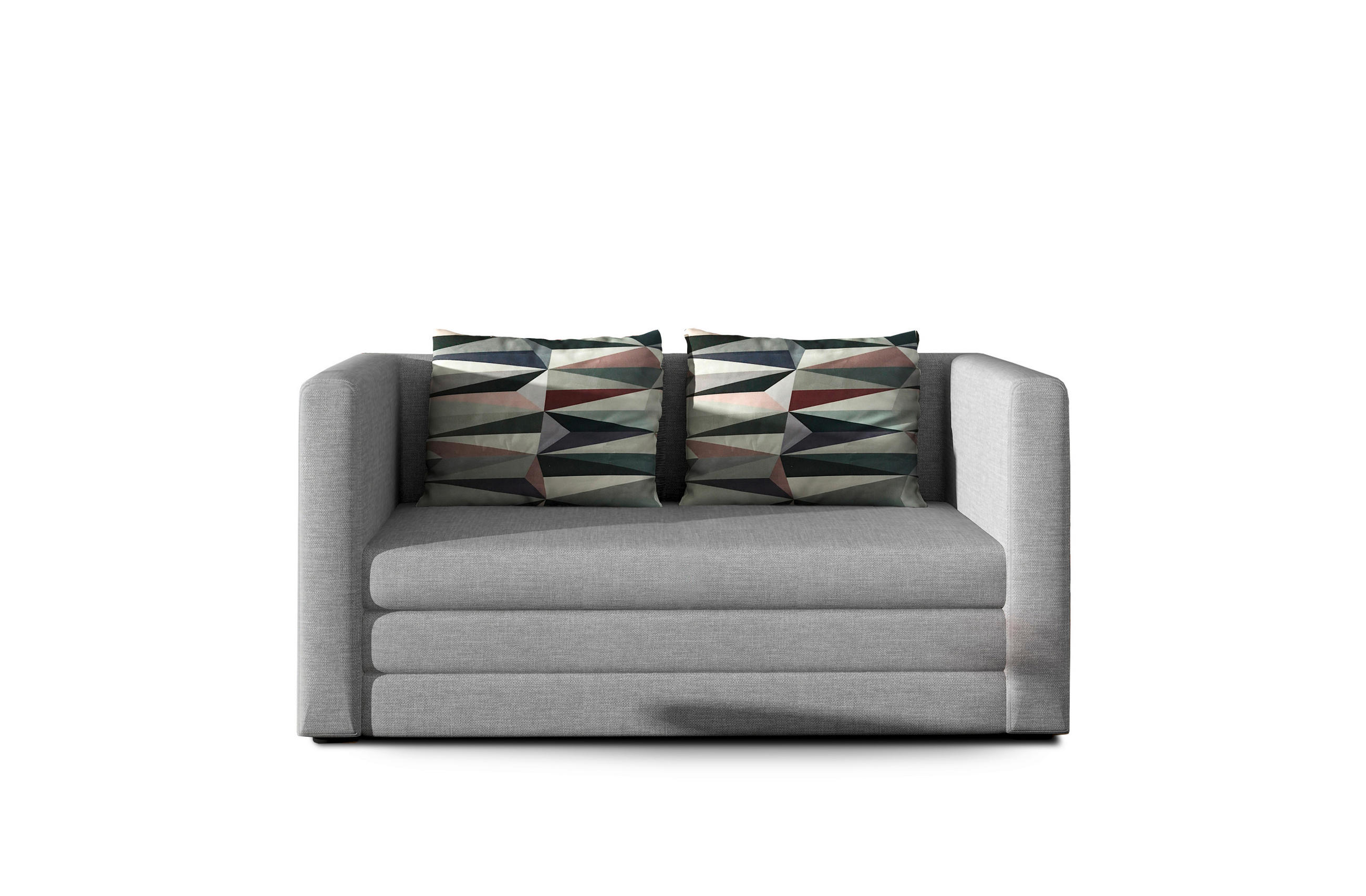 SCHLAFSOFA in Webstoff Hellgrau  - Hellgrau/Schwarz, Design, Kunststoff/Textil (132/62/70cm) - MID.YOU