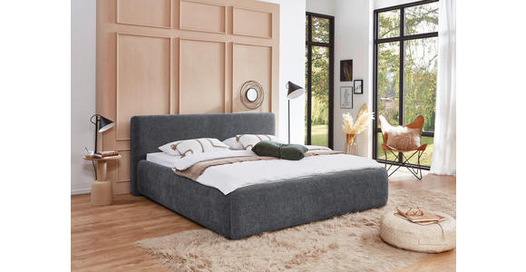 POLSTERBETT 240/200 cm,  in Grau,  - Grau, Design, Textil (240/200cm) - Xora