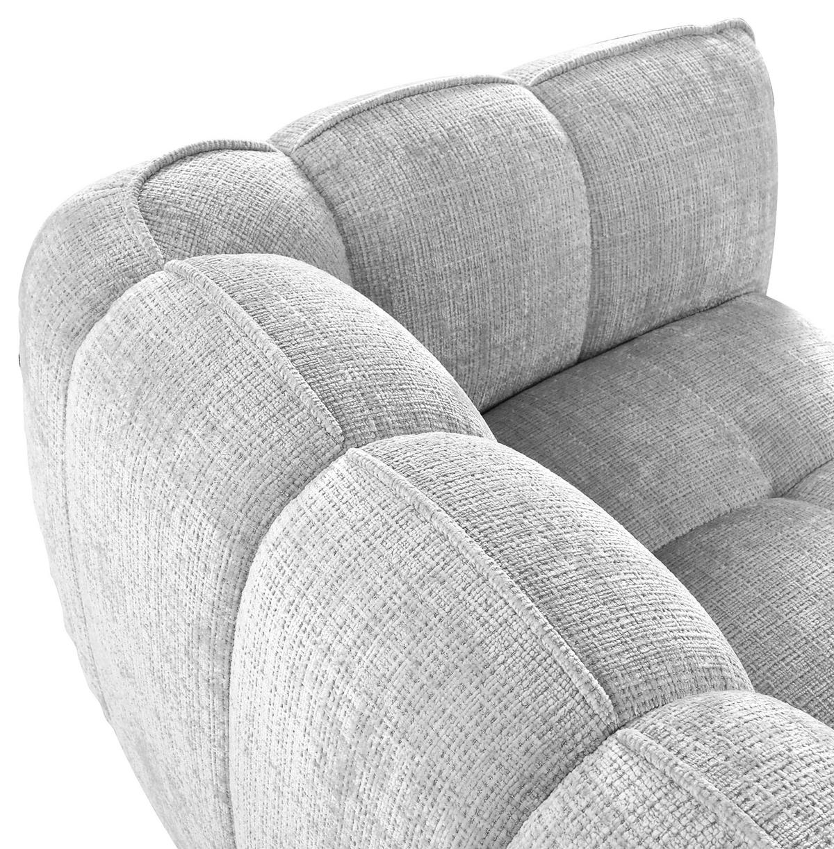 HÖRNSOFFA i chenille ljusgrå  - ljusgrå/svart, Klassisk, textil/plast (172/272cm) - MID.YOU