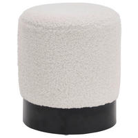 HOCKER in Metall, Textil Schwarz, Weiss  - Weiss/Schwarz, Trend, Textil/Metall (35/42/35cm) - Xora
