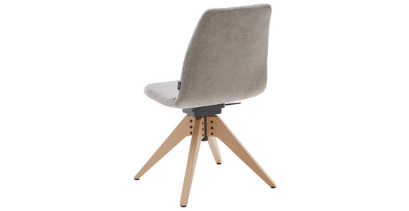 STUHL in Flachgewebe Holz, Textil - Taupe/Eichefarben, Design, Holz/Textil (46/85-88/55cm) - Johann Jakob