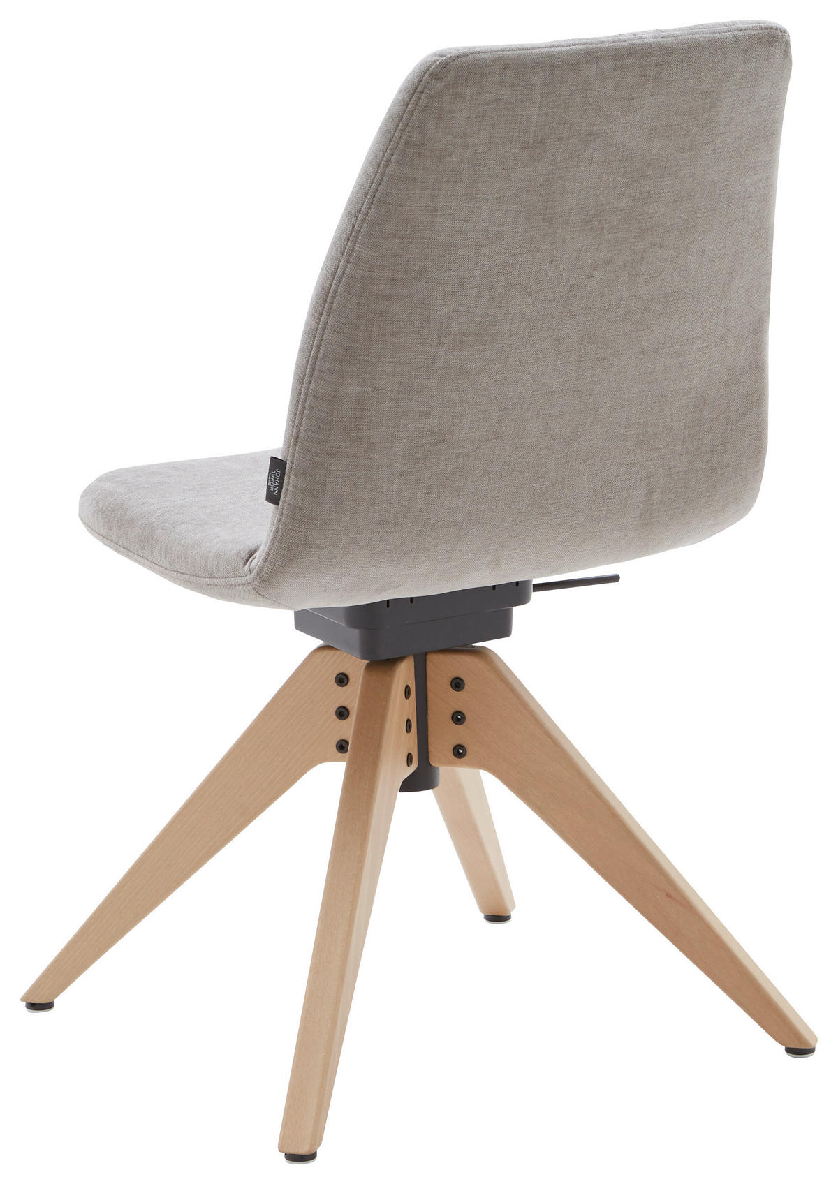 STUHL  in Flachgewebe  - Taupe/Eichefarben, Design, Holz/Textil (46/85-88/55cm) - Johann Jakob